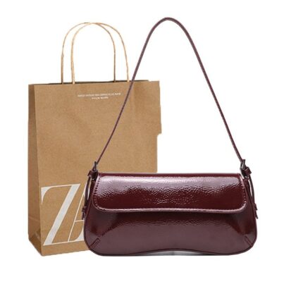 CN Za's Underarm Baguette Bag 2025 Spring New Arrival, Lazy Style, Fashionable, Simple, colours in stock Black,Creams on,Blue,Red. Type on a comment colour you need