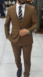 Three Piece Plus size Single Button Men Suits
